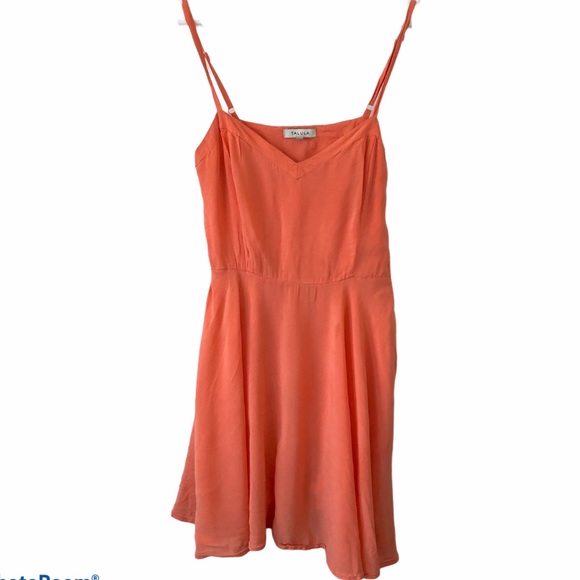 Talula Aritzia Mini Dress Spaghetti Strap Coral XS - Picture 1 of 5